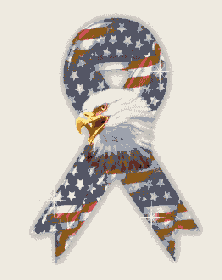 4th of July eagle on ribbon animated gif