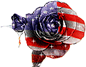 4th of July sparkling rose gif animation