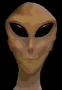 Smiling brown alien head with blinking eyes clip art animation image