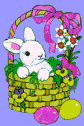 Animated Easter Bunny moving its ears