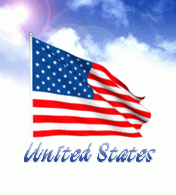 Animated flag of United States waving in the wind