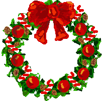 Animated sparkling Christmas wreath
