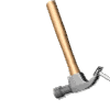 Animated clip art of claw hammer pulling out a nail
