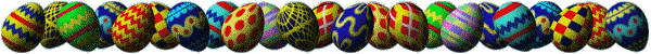 Animated color changing Easter egg horizontal divider line