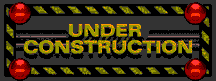 Animated under construction warning sign with flashing lights