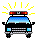 Animated flashing police car icon