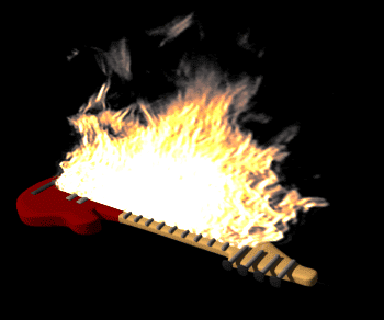 Animated gif burning guitar flames moving picture gif