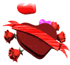 Animated picture of chocolates roses hearts