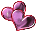 Animated picture of purple Valentines hearts