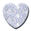 Animated picture of sparkling heart of diamonds