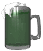Animated pint of green beer