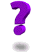 Animated purple bouncing question mark picture moving