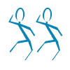 Animated stick couple dancing
