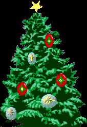 Animated Christmas tree animation with twinkling lights