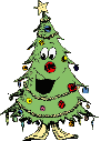 Animated Christmas tree dancing 