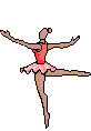 Animated ballerina spinning in tutu doing pirouette