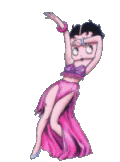 Betty Boop animation moving her hips as she dances