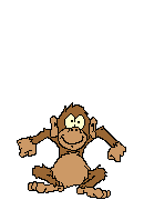 Brown monkey moving picture animation