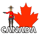 Canadian Mounty salutes for Canada Day