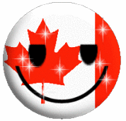 Canadian smiley face ready for Canada Day