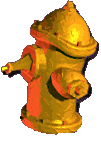 Dripping animated fire hydrant
