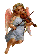 Little animation of angel playing a violin