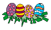 Easter Eggs animated color changers in green nest