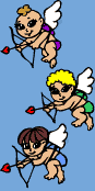 Fleet of Cupids going out on Valentines animated gif