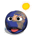 Global Warming animation with Earth hot and sweating