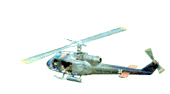 Huey transport helicopter animated gif