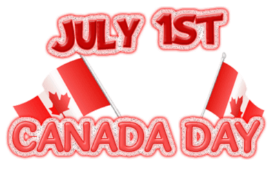 July first Canada Day glitter animation gif