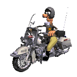 Motorcycle cop moving gif animation