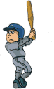 Moving animated baseball batter up to bat