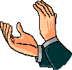 Moving animated clapping hands