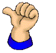 Moving animated hand thumb sign out of there