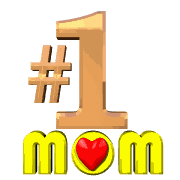 Moving animated picture number one Mom with pounding heart