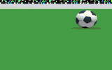 Moving animated soccer ball on the field