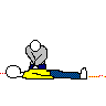 Moving first responder performing CPR animation