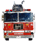 Moving flashing front of fire truck animated gif