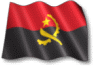 Moving picture of Angola flag waving in the wind animated gif