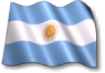 Moving picture of Argentina flag waving in the wind animated gif