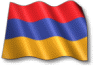 Moving picture of Armenia flag waving in the wind animated gif