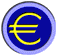 Moving picture of Euro sign animated