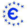 Moving picture of Euro symbol animated gif