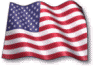 Moving picture of United States flag waving in the wind animated gif