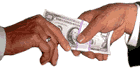 Moving picture hand over money gif animation