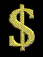 Moving picture spinning gold dollar sign animated gif