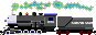 Moving picture steam locomotive running animation