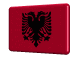 Rotating Albania flag button spinning animation