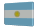 Rotating Argentina flag button spinning animation